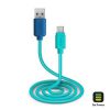 SBS Mobile POP Art USB2.0A naar Micro B Kabel 1 Meter -Blauw
